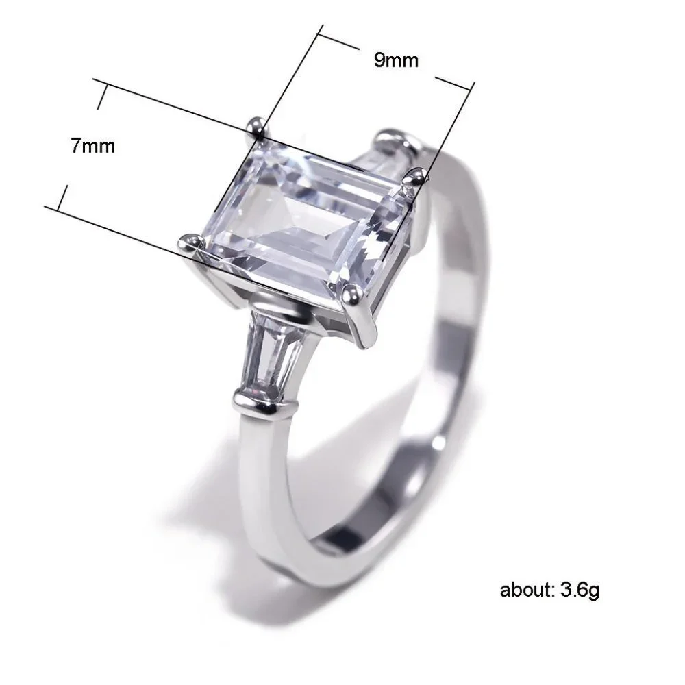 🍁 Wedding/Engagement Pure Gemstone Dainty Silver Ring for Women, VIP468